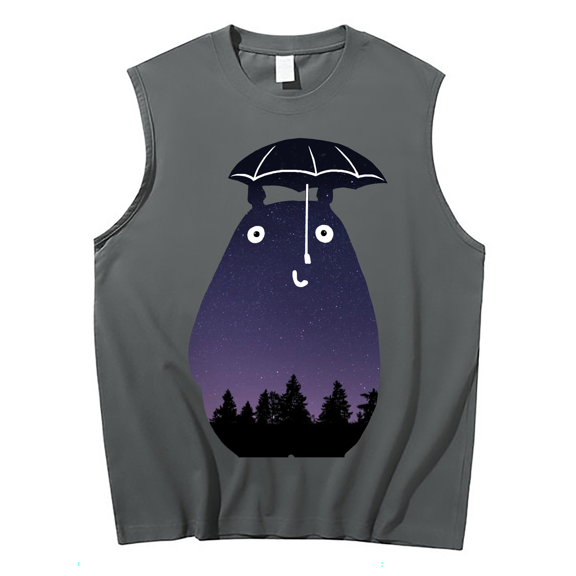 （画像用） となりのトトロ 草壁メイ 草壁サツキ My Neighbor Totoro Satsuki Kusakabe Mei Kusakabe コットン100％タンクトップ（フロントプリント）
